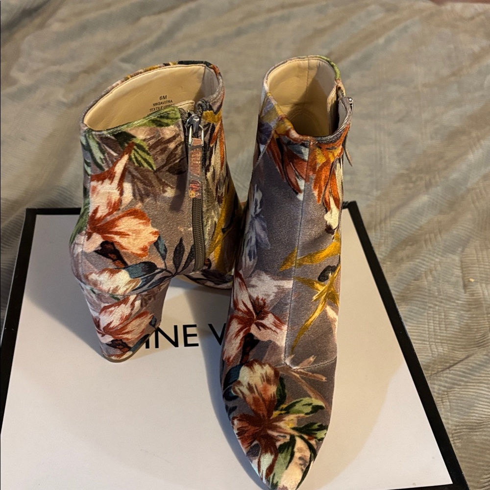 Nine West Taupe Ankle Boots